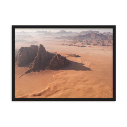 Aerial View of Wadi Rum's Timeless Landscape