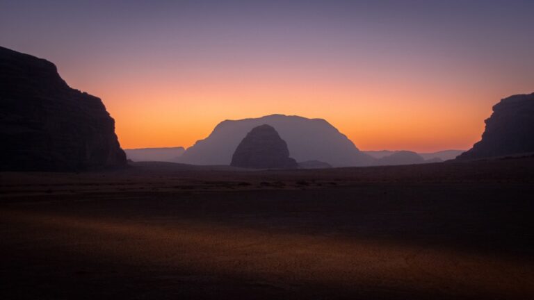 sunrise in the desert